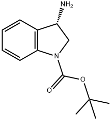 (S)-3-氨基二氢吲哚-1-羧酸叔丁酯 结构式
