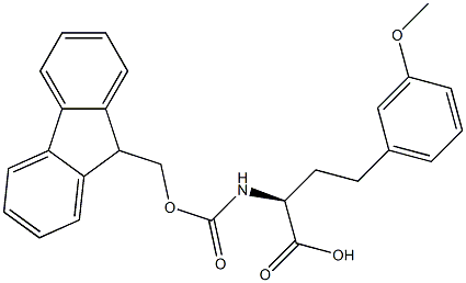 (S)-2-((((9H-芴-9-基)甲氧基)羰基)氨基)-4-(3-甲氧基苯基)丁酸 结构式