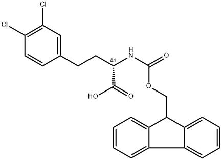 Fmoc-3,4-dichloro-L-homophenylalanine 结构式