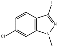 6-氯-3-碘-1-甲基-1H-吲唑 结构式