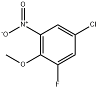 5-氯-1-氟-2-甲氧基-3-硝基苯 结构式