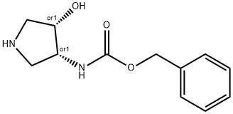 Benzyl (cis-4-hydroxypyrrolidin-3-yl)carbamate 结构式