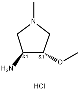 (3S,4S)-4-甲氧基-1-甲基吡咯烷-3-胺二盐酸盐 结构式