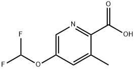5-(二氟甲氧基)-3-甲基吡啶甲酸 结构式