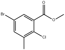 METHYL 5-BROMO-2-CHLORO-3-METHYLBENZOATE 结构式