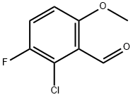 2-氯-3-氟-6-甲氧基-苯甲醛 结构式