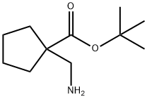 1-氨基甲基-环戊基甲酸叔丁酯 结构式