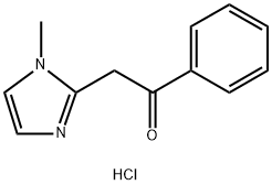 2-(1-甲基咪唑-2-基)-苯乙酮盐酸盐 结构式