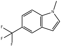 1-甲基-5-三氟甲基吲哚 结构式