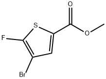 4-溴-5-氟噻吩-2-甲酸甲酯 结构式