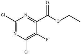 2,6-二氯-5-氟嘧啶-4-甲酸乙酯 结构式