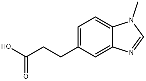 3-(1-甲基-1H-苯并[D]咪唑-5-基)丙酸 结构式