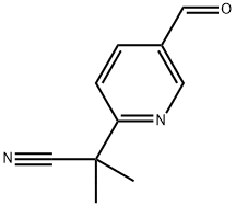 2-(5-甲酰基吡啶-2-基)-2-甲基丙腈 结构式