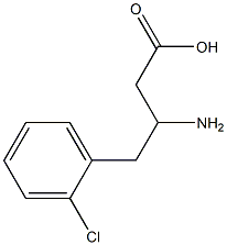 3-氨基-4-(2-氯苯基)丁酸 结构式