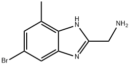 (5-bromo-7-methyl-1H-1,3-benzodiazol-2-yl)methanamine 结构式