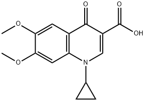 1-cyclopropyl-1,4-dihydro-6,7-dimethoxy-4-oxo-3-quinolinecarboxylic acid 结构式