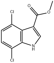 4,7-二氯吲哚-3-甲酸甲酯 结构式