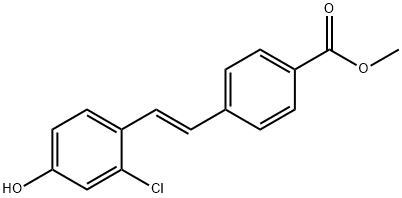 methyl 4-(2-chloro-4-hydroxystyryl)benzoate 结构式
