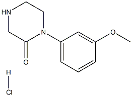 1-(3-methoxyphenyl)-2-piperazinone hydrochloride 结构式