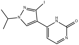 6-[3-碘-1-(异丙基)-1H-吡唑-4-基]-2(1H)-嘧啶酮 结构式