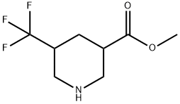 3-三氟甲基哌啶-5-甲酸甲脂 结构式