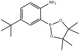 4-(叔丁基)-2-(4,4,5,5-四甲基-1,3,2-二氧杂硼烷-2-基)苯胺 结构式