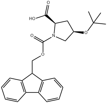 (2R,4R)-4-(tert-butoxy)-1-[(9H-fluoren-9-ylmethoxy)carbonyl]pyrrolidine-2-carboxylic acid 结构式