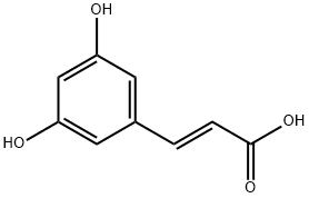 (2E)-3-(3,5-二羟基苯基)-2-丙烯酸 结构式