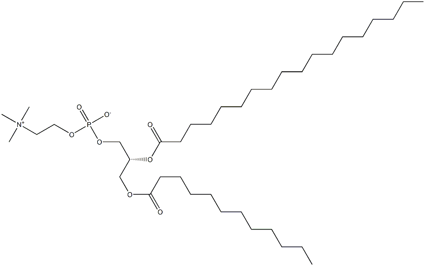 1-月桂酰-2-硬脂酰基卵磷脂 结构式