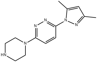 3-(3,5-Dimethyl-pyrazol-1-yl)-6-piperazin-1-yl-pyridazine 结构式