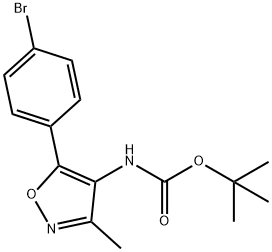 tert-butyl (5-(4-bromophenyl)-3-methylisoxazol-4-yl)carbamate 结构式