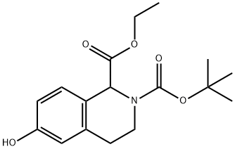 2-叔丁基 1-乙基 6-羟基-3,4-二氢异喹啉-1,2(1H)-二羧酸酯 结构式