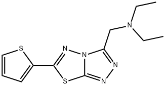 N-ethyl-N-{[6-(thiophen-2-yl)[1,2,4]triazolo[3,4-b][1,3,4]thiadiazol-3-yl]methyl}ethanamine 结构式