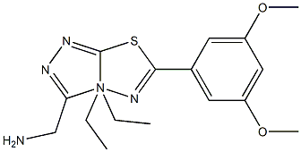 N-{[6-(3,5-dimethoxyphenyl)[1,2,4]triazolo[3,4-b][1,3,4]thiadiazol-3-yl]methyl}-N-ethylethanamine 结构式