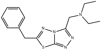 N-[(6-benzyl[1,2,4]triazolo[3,4-b][1,3,4]thiadiazol-3-yl)methyl]-N,N-diethylamine 结构式