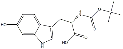 L-Tryptophan, N-[(1,1-dimethylethoxy)carbonyl]-6-hydroxy- 结构式