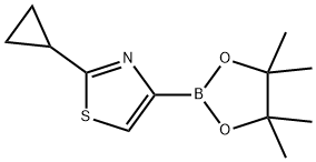 2-Cyclopropyl-thiazole-4-boronic acid pinacol ester 结构式