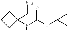 1-(氨基甲基)环丁基氨基甲酸叔丁酯 结构式