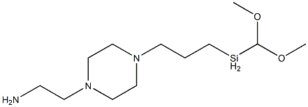 N-[3-(二甲氧基甲基硅烷基)丙基]-1-哌嗪乙胺 结构式