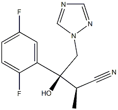 (2R, 3S)-3-(2, 5-二氟苯基)-3-羟基-2-甲基-1H-(1, 2, 4)-三氮唑-1-丁氰 结构式