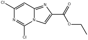 5,7-二氯咪唑并[1,2-C]嘧啶-2-甲酸乙酯 结构式