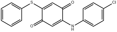 2-[(4-chlorophenyl)amino]-5-(phenylsulfanyl)cyclohexa-2,5-diene-1,4-dione 结构式