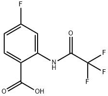 4-氟-2-(2,2,2-三氟乙酰氨基)苯甲酸 结构式
