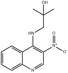 1-[(3-硝基-4-喹啉)氨基]-2-甲基-2-丙醇 结构式
