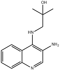 1-[(3-氨基-4-喹啉)氨基]-2-甲基-2-丙醇 结构式