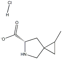 (S)-5-氮杂螺[4-]庚烷-6-羧酸甲酯盐酸盐 结构式