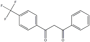 1-苯基-3-[4-(三氟甲基)苯基]丙烷-1,3-二酮 结构式