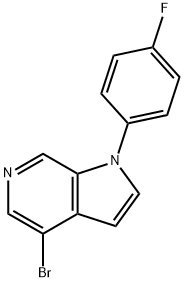 4-Bromo-1-(4-fluorophenyl)-1H-pyrrolo[2,3-c]pyridine 结构式