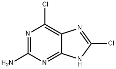 2-氨基-6.8-二氯嘌呤 结构式