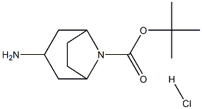 8-BOC-3-氨基-8-氮杂双环[3.2.1]辛烷盐酸盐 结构式